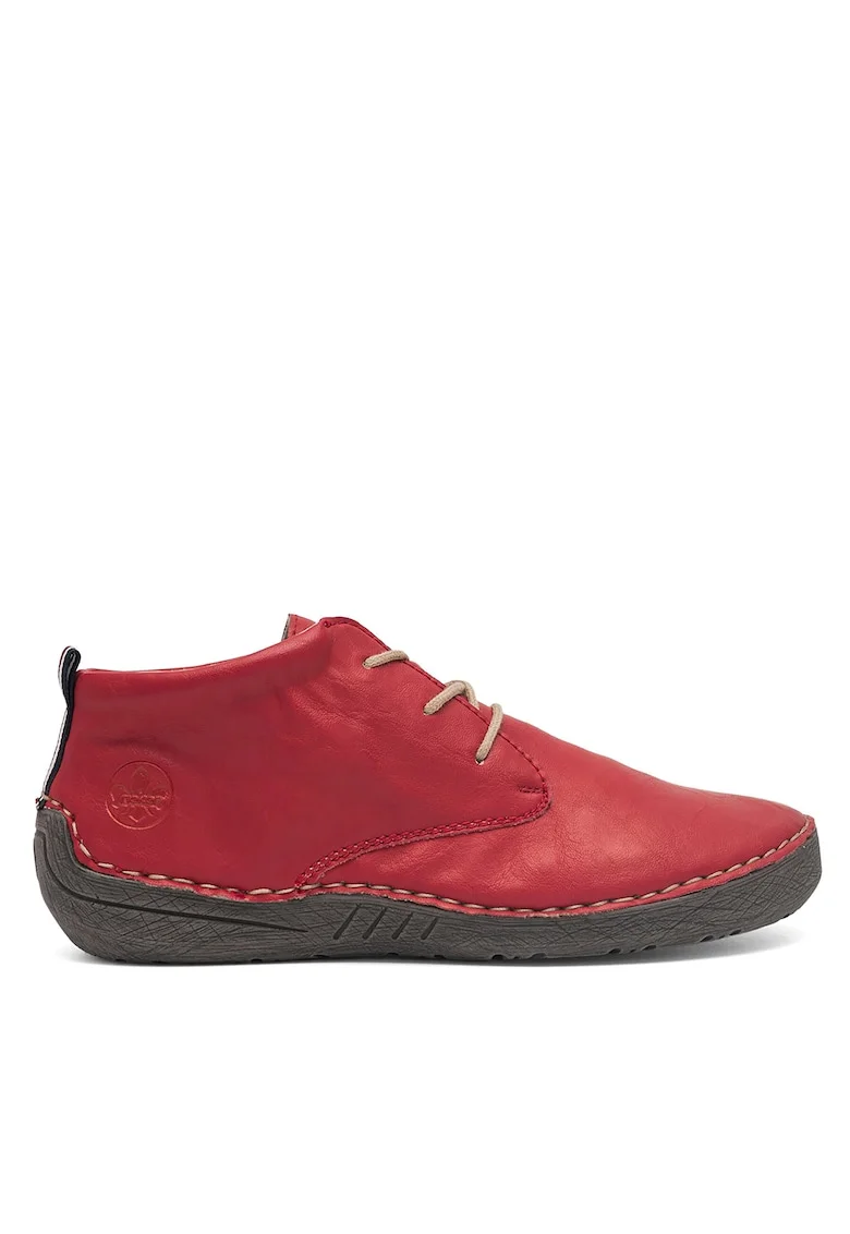Ghete dama  48922-00, piele ecologica, rosu