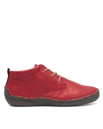 Ghete dama  48922-00, piele ecologica, rosu