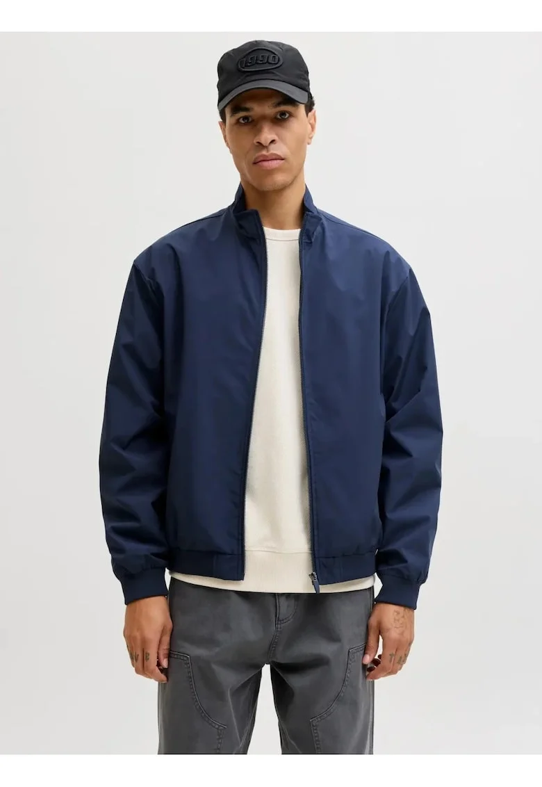 Jacheta bomber barbati, Regular fit, JJECHARGE, Bleumarin inchis,