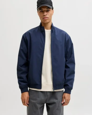 Jacheta bomber barbati, Regular fit, JJECHARGE, Bleumarin inchis,