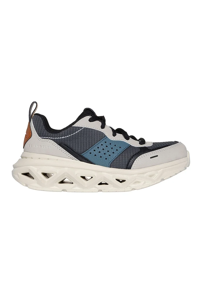 Pantofi sport SKX-1121 cu talpa cu decupaje geometrice, Bej/Gri antichizat/Gri carbune