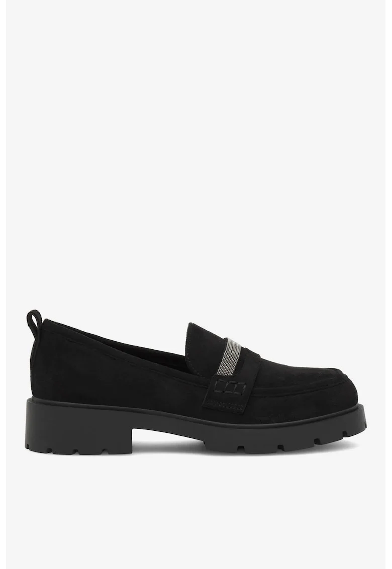 Mocasini dama  5903698041605, Textil, Negru, Negru