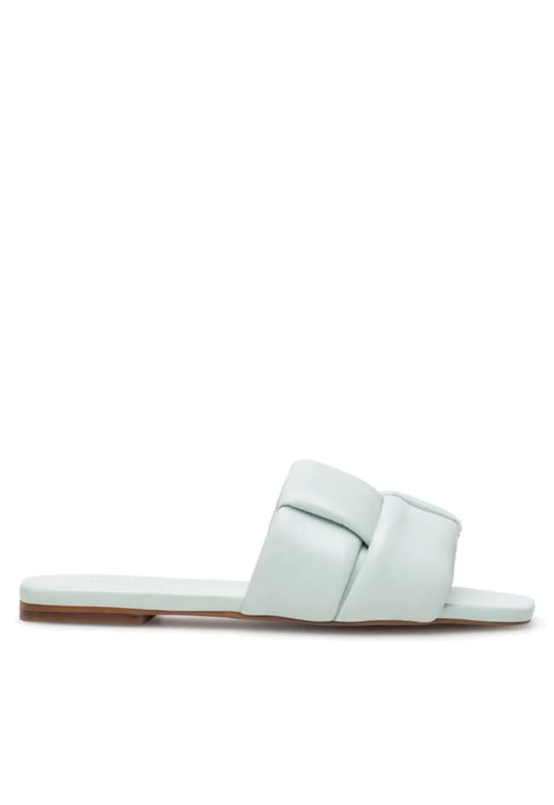 Slapi dama, 49501,  Piele naturala, Verde
