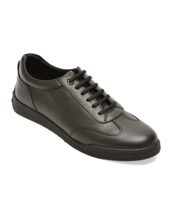 Pantofi sport OTTER negri, 5453, din piele naturala