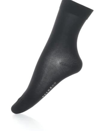 Sosete cu structura fina din amestec de bumbac Cotton Touch, Negru