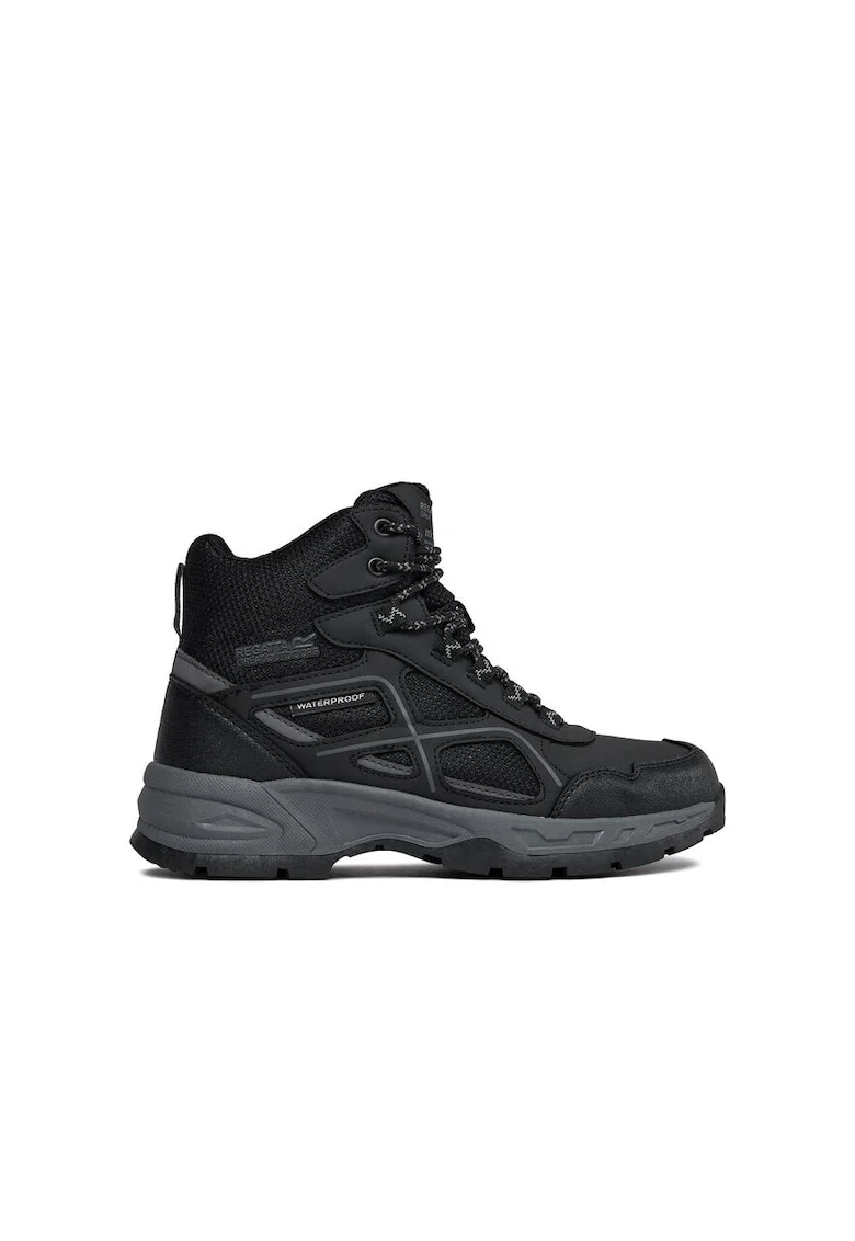 Ghete trekking barbati,  37755, Piele ecologica, Negru