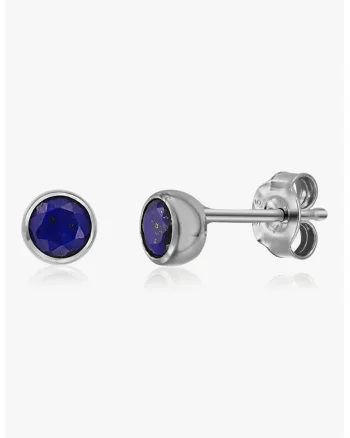 Cercei de argint cu pietre Lapis Lazuli, Albastru/Argintiu