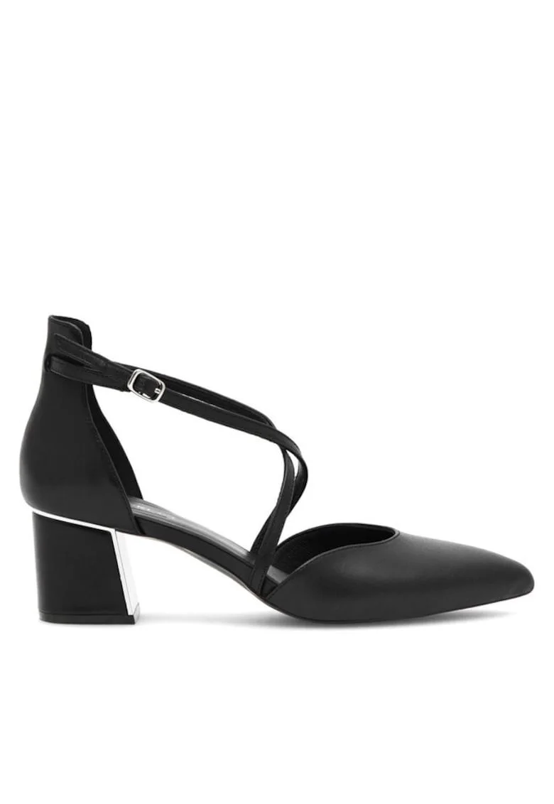 Pantofi sport  din piele naturala, model pentru dama, culoare negru, Negru