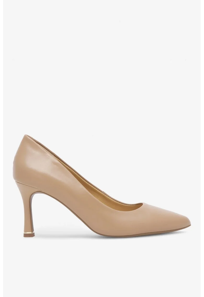 Pantofi dama  5903698022741, Piele naturala, Bej, Bej