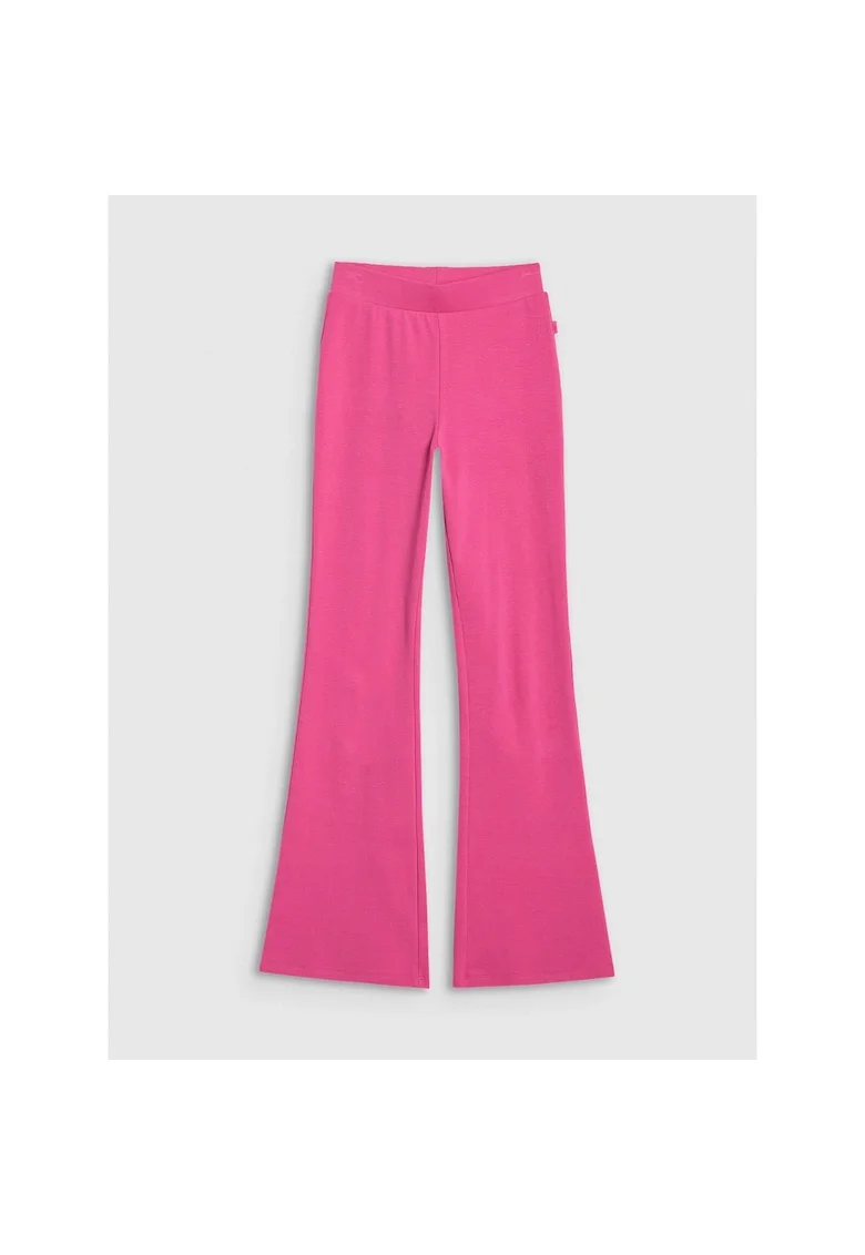 Colanti sport fete,  roz, talie inalta, slim fit, bumbac