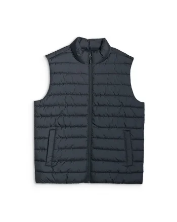 Vesta sport barbati  neagra, sintetic, guler inalt