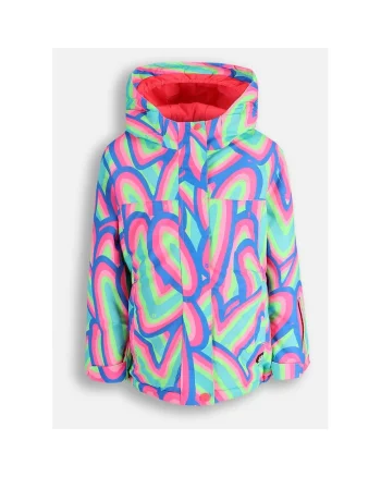 Geaca de ski impermeabila cu imprimeu abstract