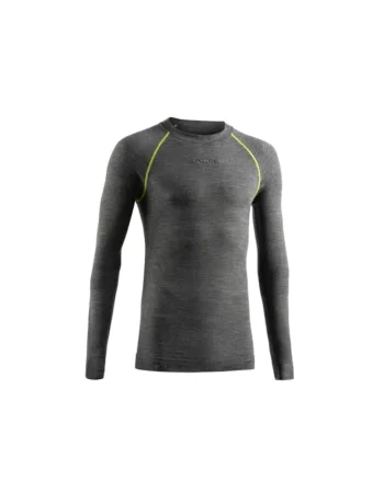 Tricou termic cu maneca lunga barbati,  Merino, gri-verde