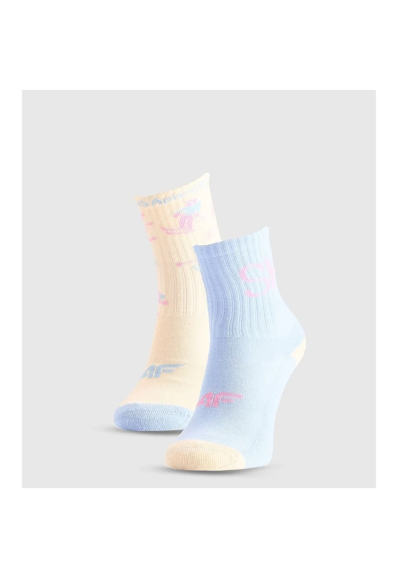Sosete casual pentru fete,  2 perechi, multicolor,