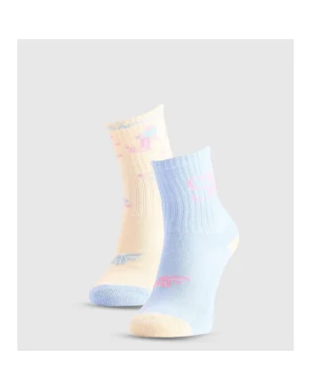Sosete casual pentru fete,  2 perechi, multicolor,
