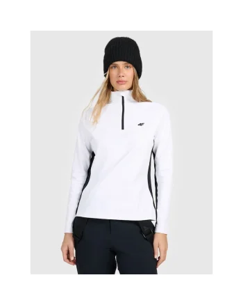 Bluza sport dama,  calda, alb, poliester, Alb