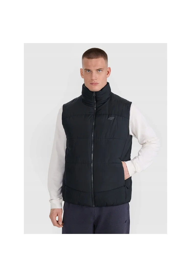 Vesta sport  matlasata barbati, neagra, umplutura sintetica, croiala regular