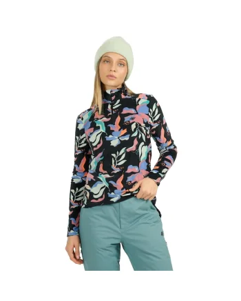 Bluza sport dama,  termica din fleece, multicolor, tehnologie 4FWarm, croiala slim,