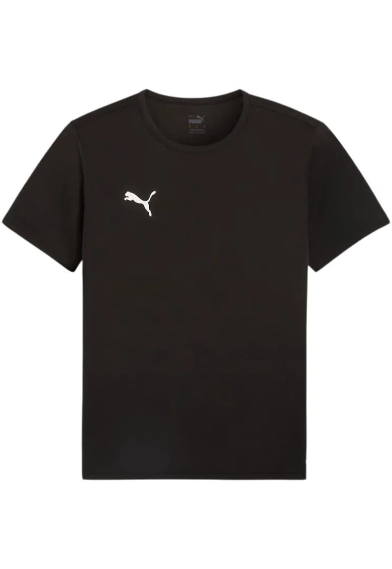 Tricou sport  maneca scurta, negru, poliester, fotbal