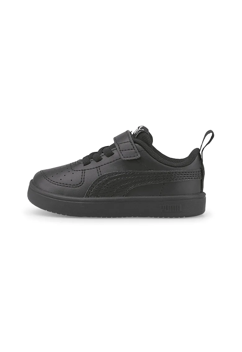 Pantofi sport unisex Rickie AC+ din piele ecologica cu inchidere velcro, Negru
