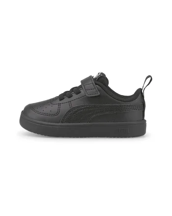 Pantofi sport unisex Rickie AC+ din piele ecologica cu inchidere velcro, Negru