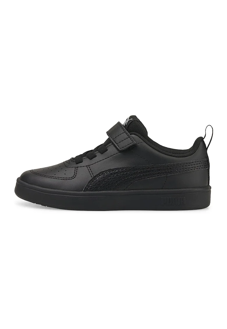 Pantofi sport de piele ecologica cu inchidere velcro Rickie AC+, Negru