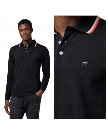 Tricou Polo Barbati,  LS Polo Shirt, Negru, Regular Fit, Bumbac, Design Clasic