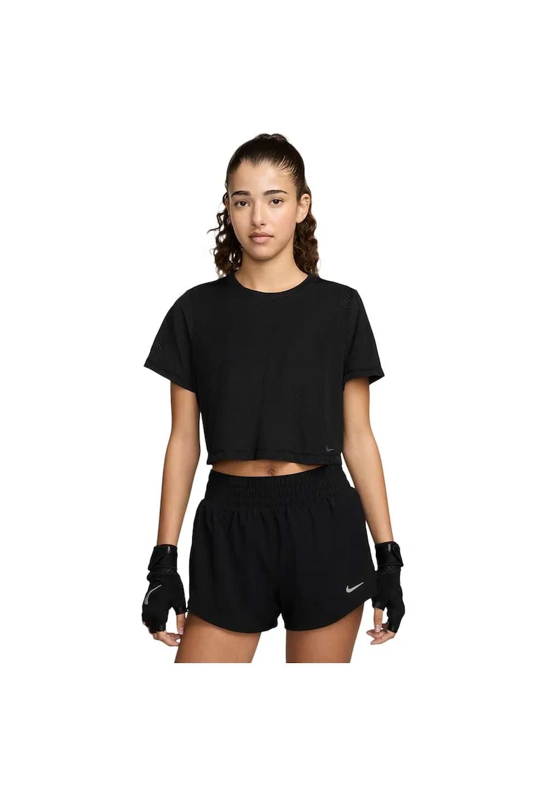 Tricou sport  Dri-FIT, maneca scurta, negru, poliester