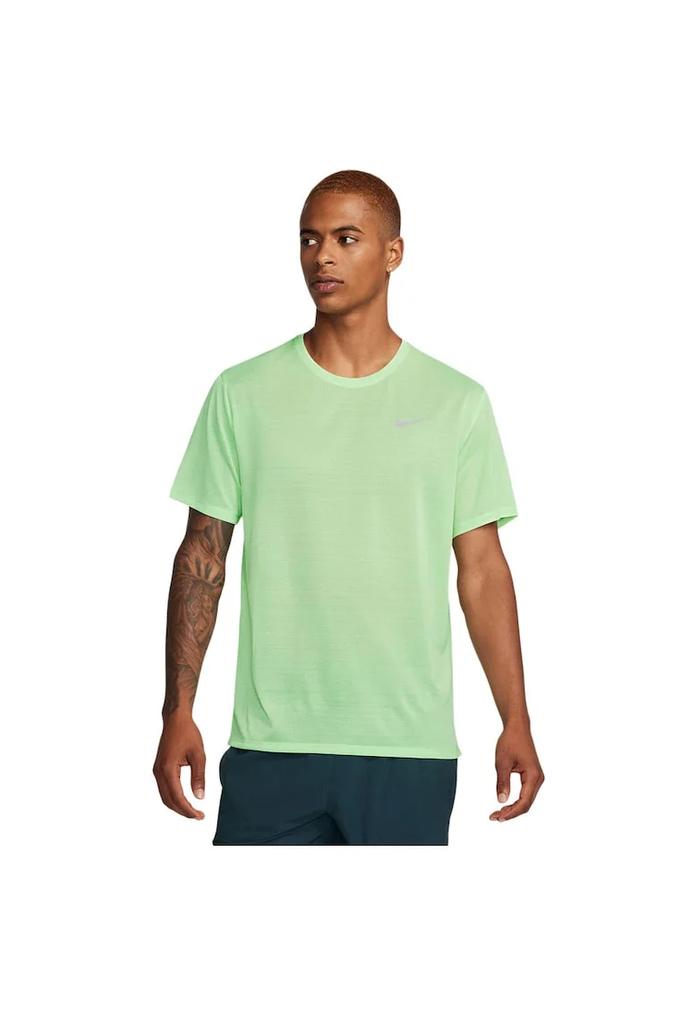 Tricou sport barbati  Miler, respirabil, verde, poliester