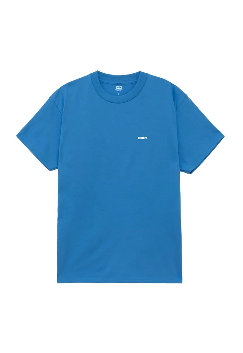 Tricou sport  casual, bumbac, albastru, maneca scurta, decolteu rotund