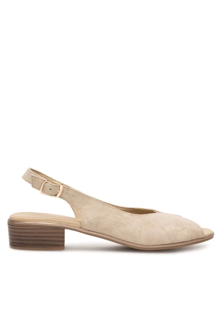 Sandale dama, 72909,  Piele naturala, Bej
