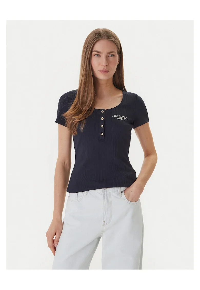 Tricou dama,  bleumarin, viscoza/poliester