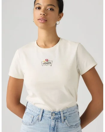 Tricou de bumbac cu decolteu la baza gatului