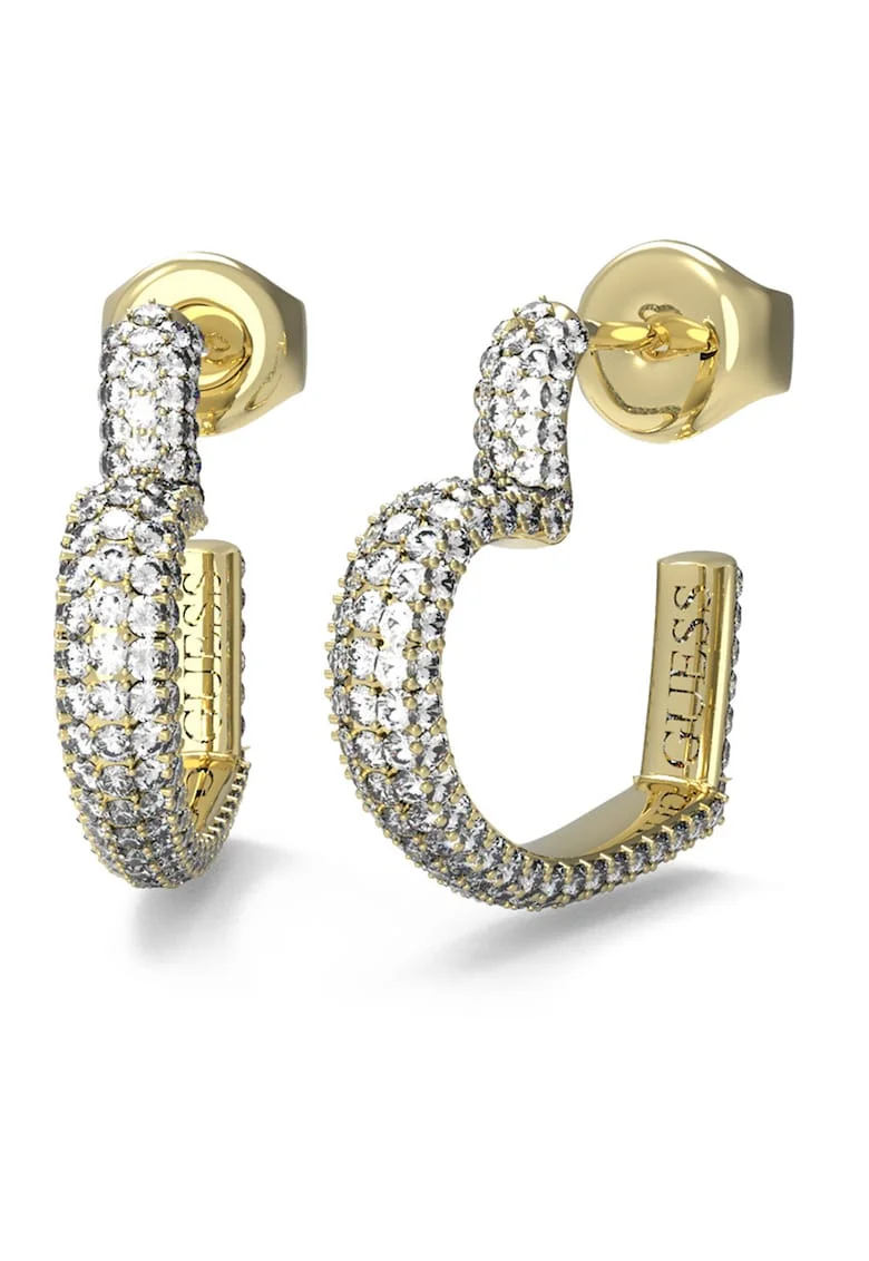 Cercei in forma de inima cu cristal pave, Auriu