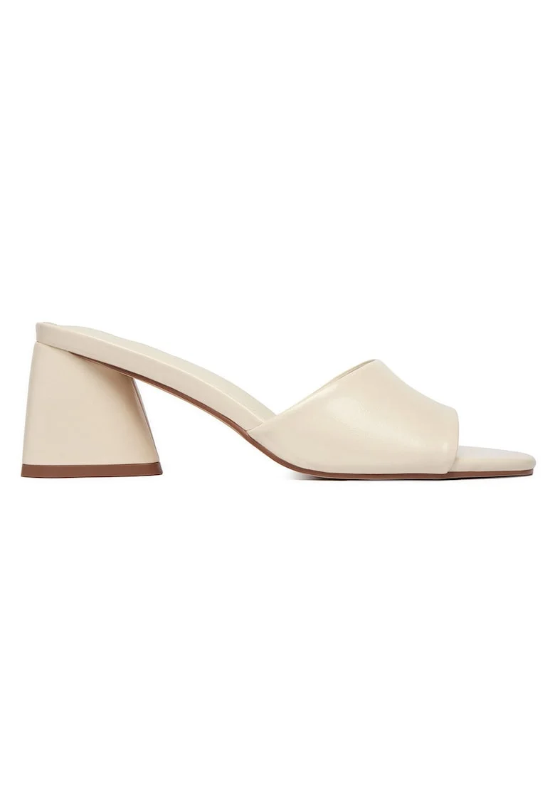 Papuci dama  crem textil, Crem