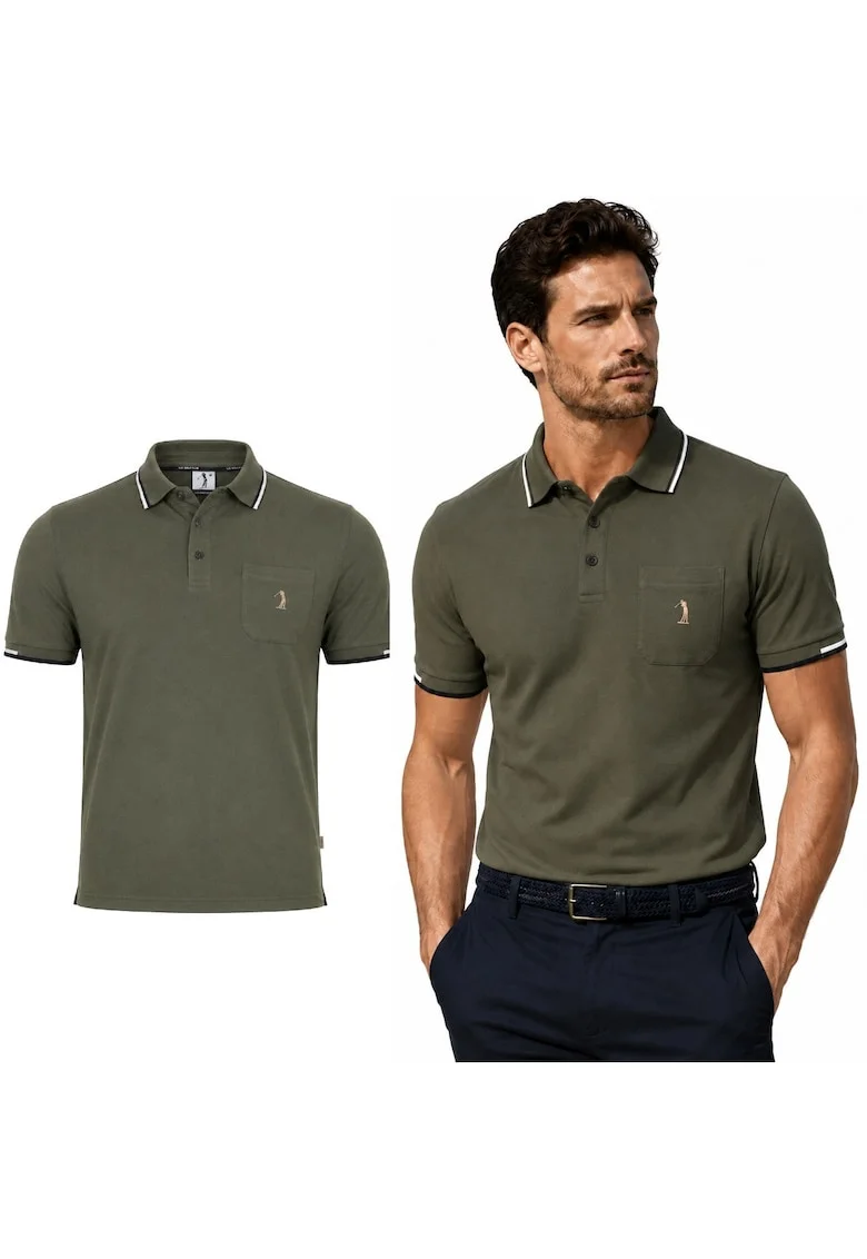 Tricou polo cu buzunar pe piept
