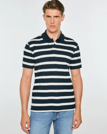 Tricou polo in dungi, din bumbac Talus 403