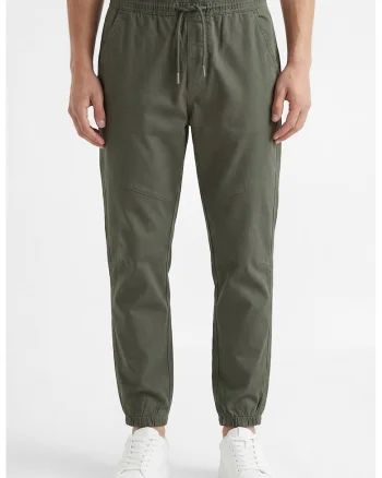 Pantaloni conici cu snur, Kaki inchis