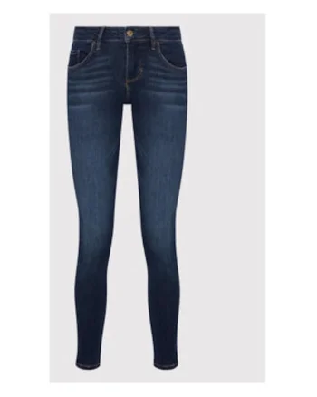 Blugi cu croiala skinny si aspect prespalat