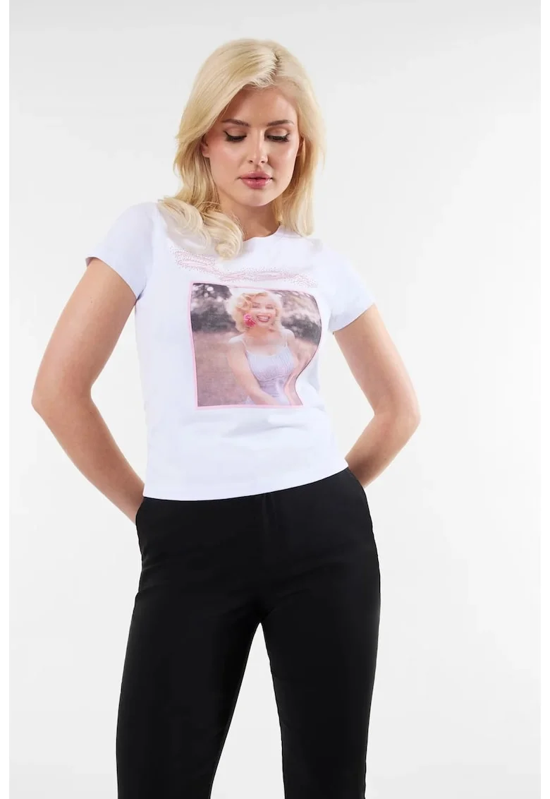Tricou  Marilyn Monroe Collection W6BI51K6658, Alb