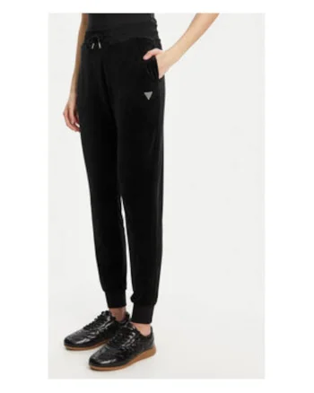 Pantaloni cu model uni si banda cu snur