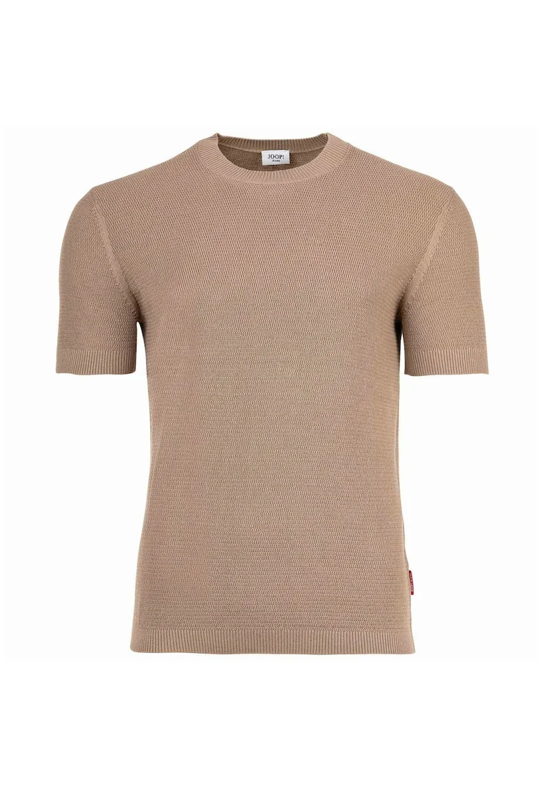 Tricou de bumbac cu aspect texturat, Bej