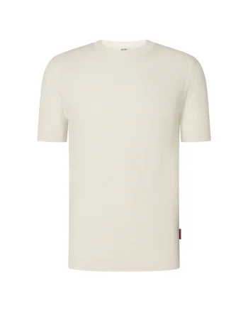 Tricou de bumbac cu aspect texturat, Alb