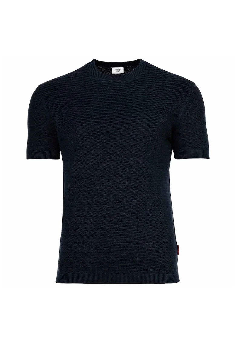 Tricou de bumbac cu aspect texturat, Albastru inchis