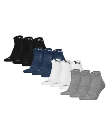 Set de 12 perechi de sosete scurte unisex cu amortizare, Multicolor