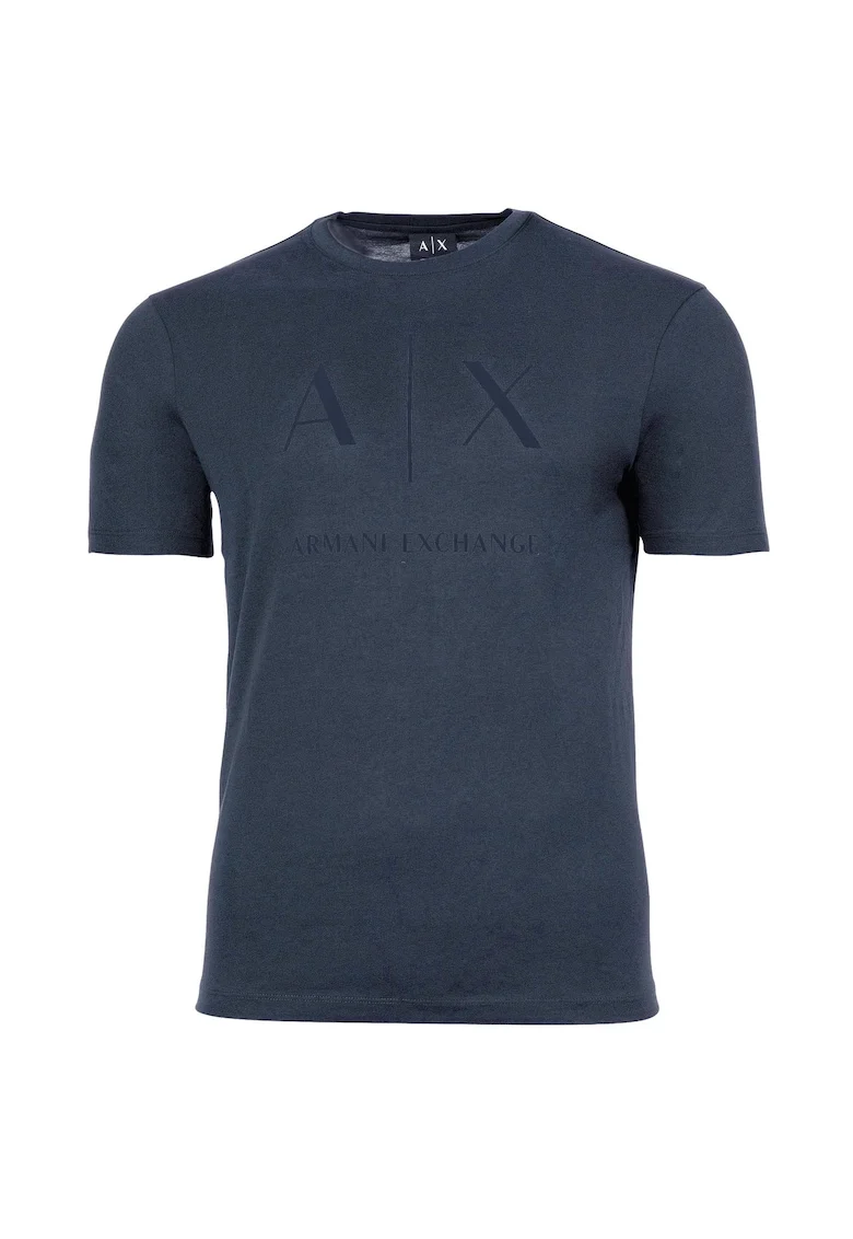 Tricou slim fit de bumbac, Albastru petrol