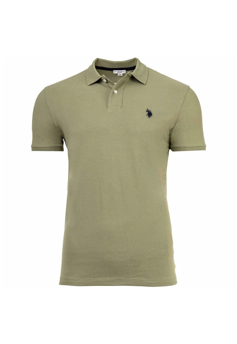 Tricou polo de bumbac, Verde inchis
