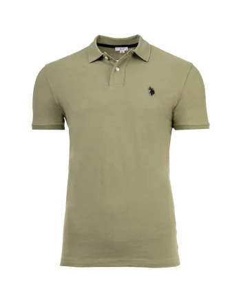 Tricou polo de bumbac, Verde inchis