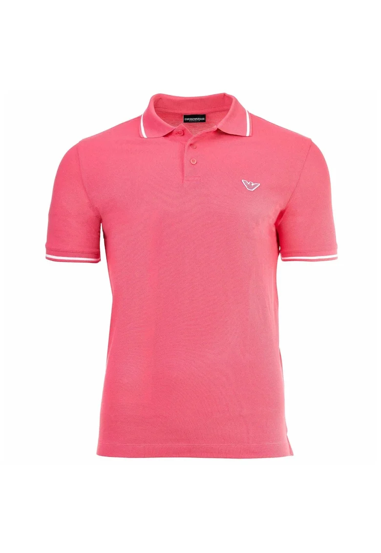 Tricou polo din pique Essential, Roz