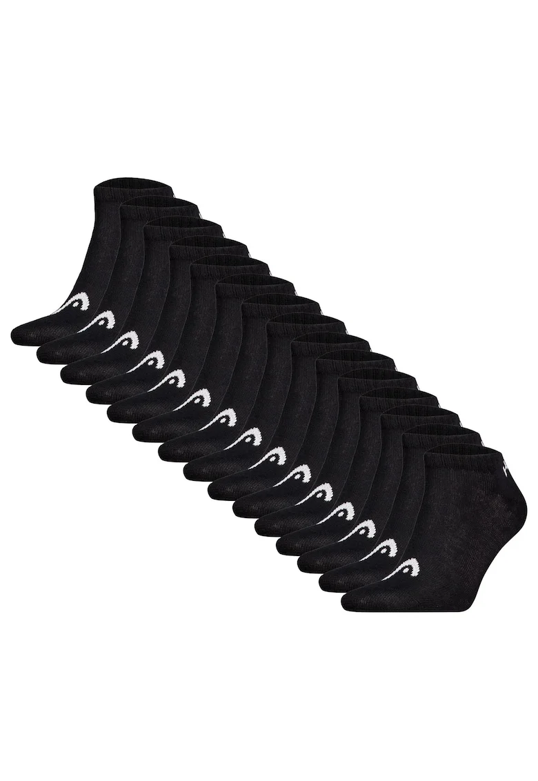 Set de 15 perechi de sosete scurte unisex All Sports, Negru